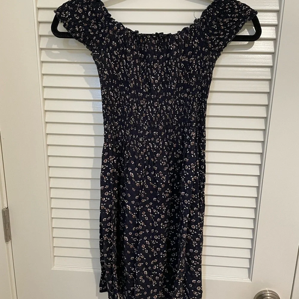 Brandy Melville Navy Floral Dress - Picture 2 of 5